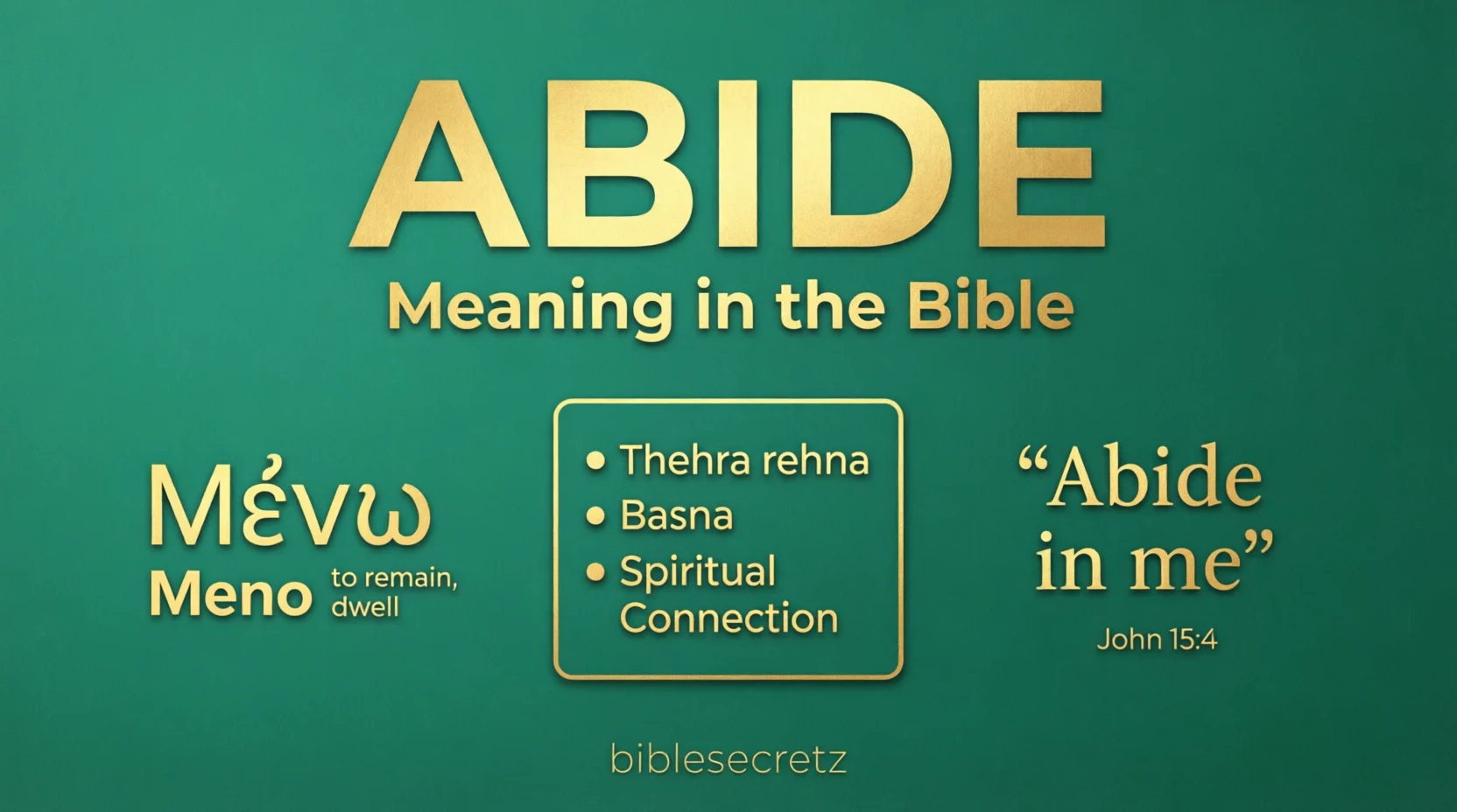 Abide Meaning Bible 2026