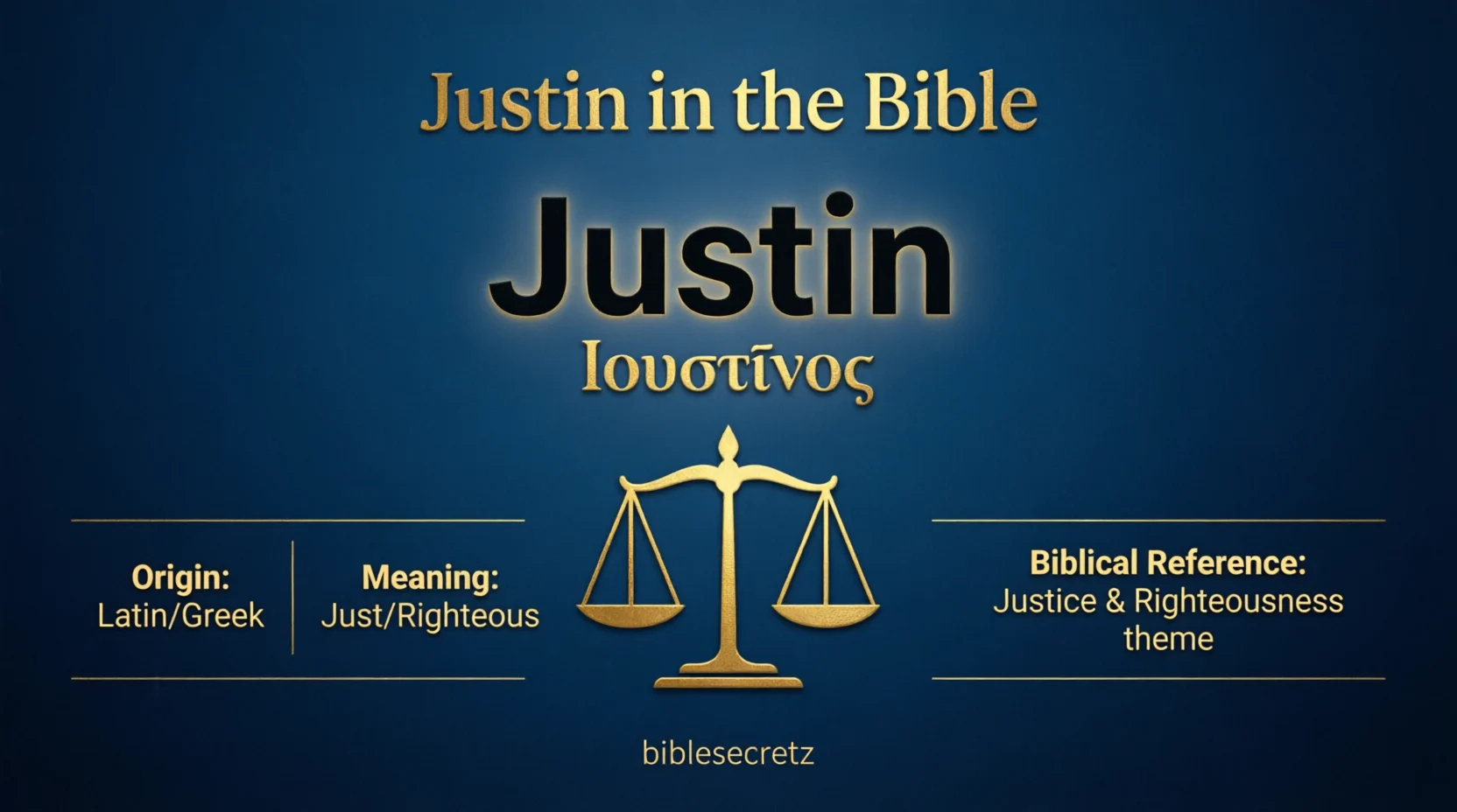 Justin Meaning in Bible 2026